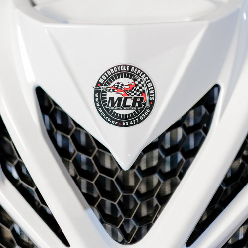 MCR Motorcycle Replacements Dunedin Detail Logo Helmet.
